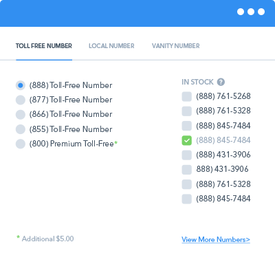toll free number picker